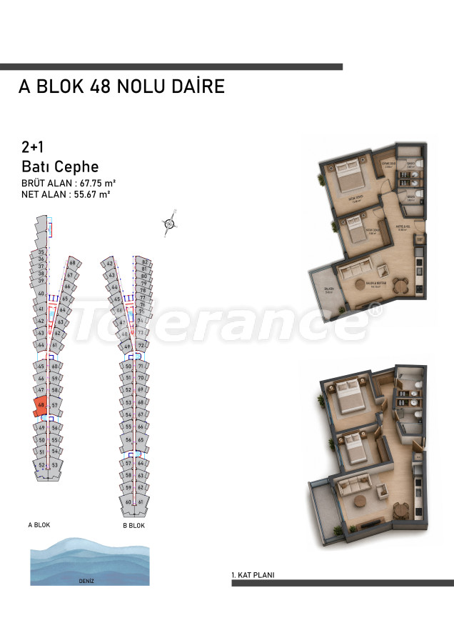 Apartment from developer in Finike sea view with pool installments - buy realty in Turkey - 147048