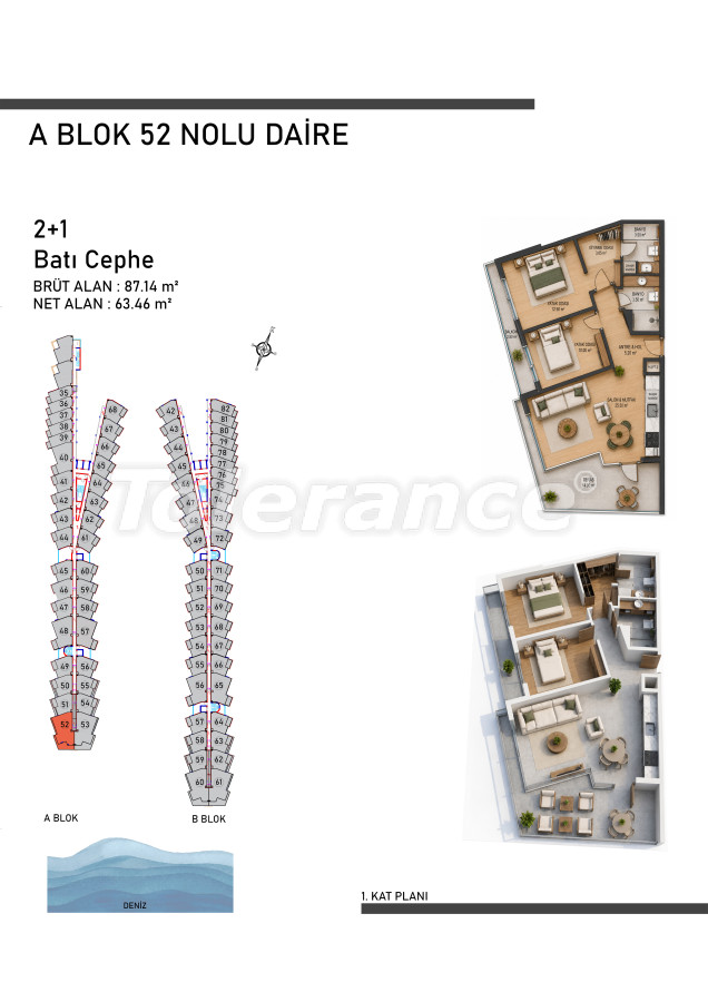 Apartment from developer in Finike sea view with pool installments - buy realty in Turkey - 147049