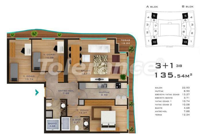 Apartment du développeur еn Gaziosmanpaşa, Istanbul piscine - acheter un bien immobilier en Turquie - 14185
