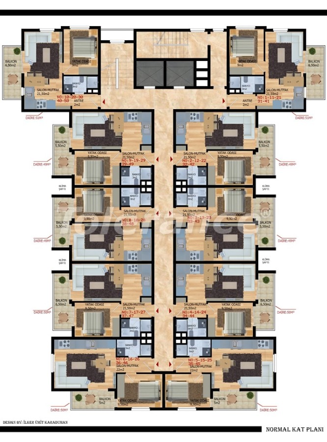 Apartment vom entwickler in Gazipaşa, Alanya pool - immobilien in der Türkei kaufen - 40212