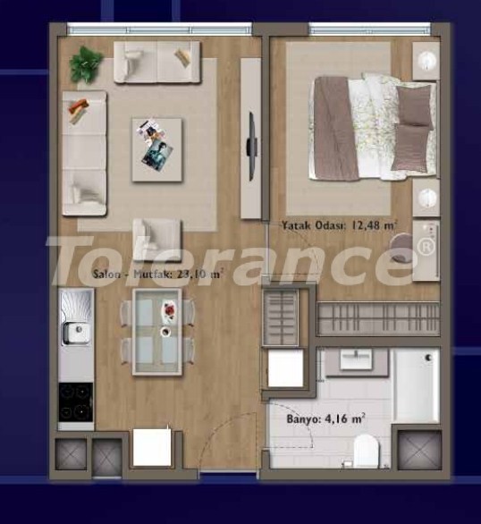 آپارتمان از سازنده که در گونشلی, استانبول استخر - خرید ملک در ترکیه - 14309