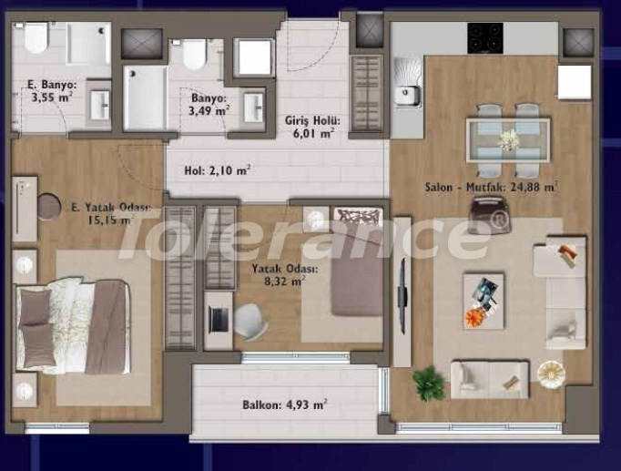 Apartment from the developer in Günesli, İstanbul pool - buy realty in Turkey - 14315