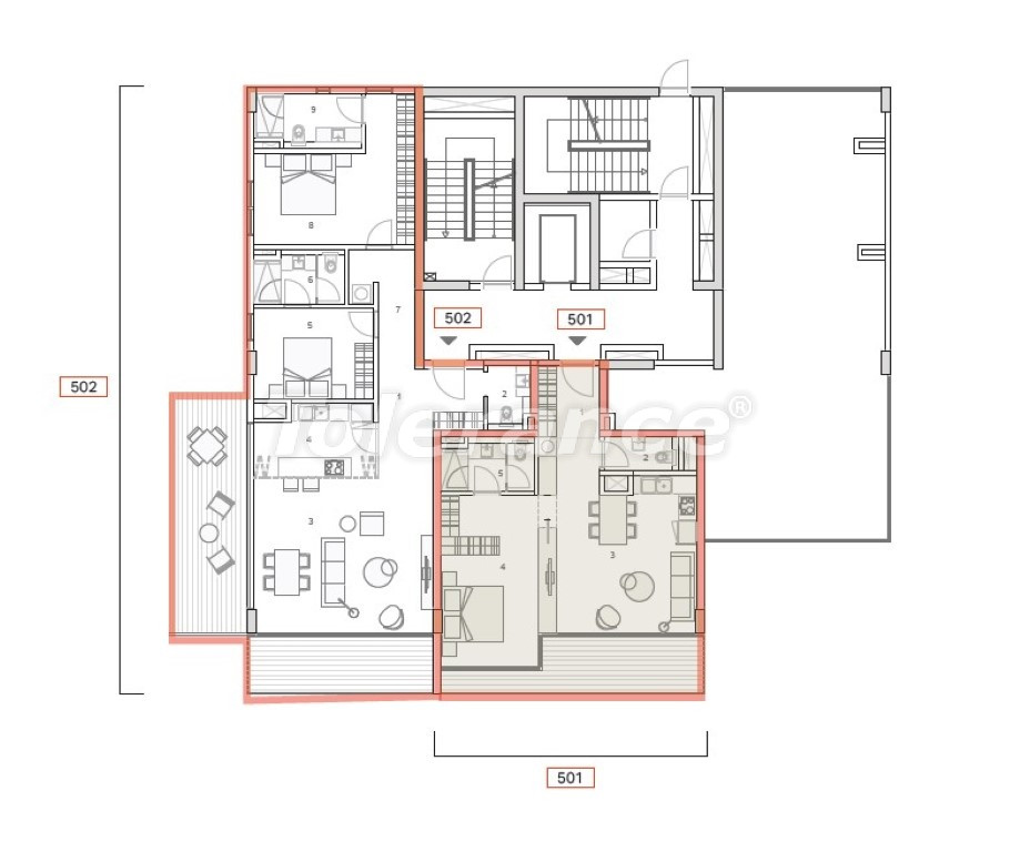 Appartement du développeur еn Istanbul vue sur la mer - acheter un bien immobilier en Turquie - 132034