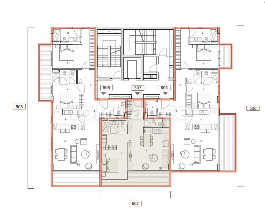 Appartement du développeur еn Istanbul vue sur la mer - acheter un bien immobilier en Turquie - 132035