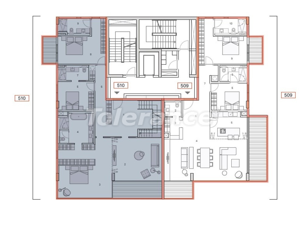 Appartement du développeur еn Istanbul vue sur la mer - acheter un bien immobilier en Turquie - 132036