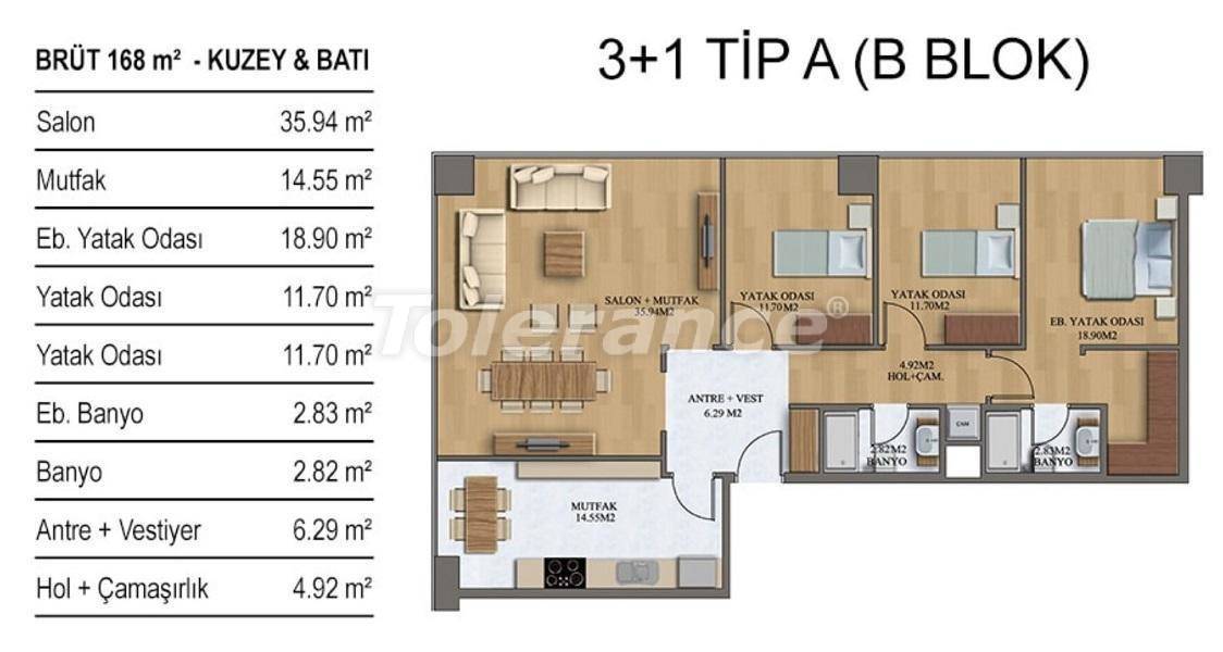 Apartment du développeur еn Istanbul piscine - acheter un bien immobilier en Turquie - 27209