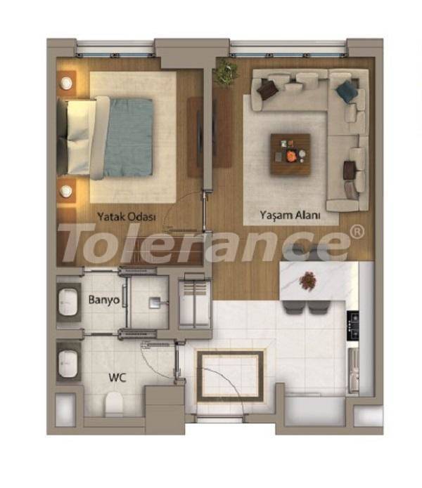 Apartment in Istanbul pool installment - buy realty in Turkey - 27412