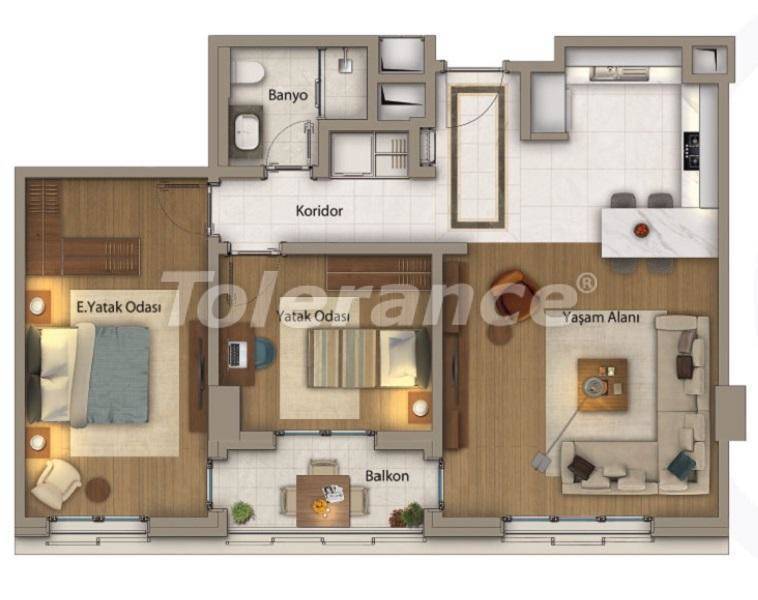 Apartment in Istanbul pool installment - buy realty in Turkey - 27414