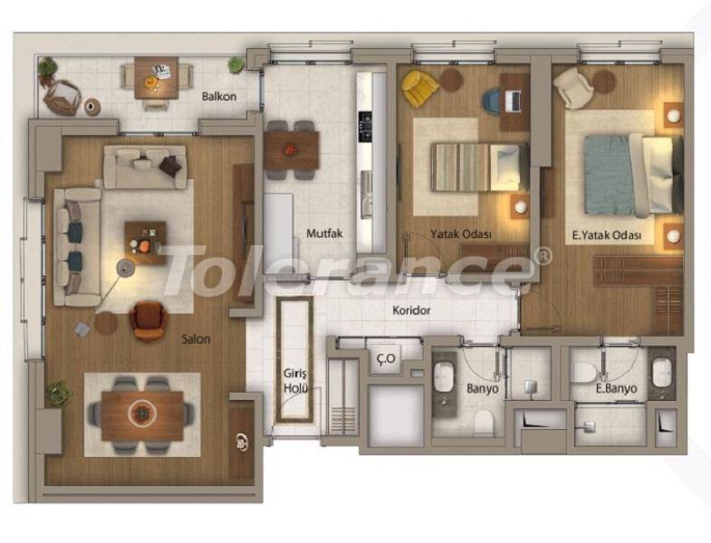 Apartment in Istanbul pool installment - buy realty in Turkey - 27418