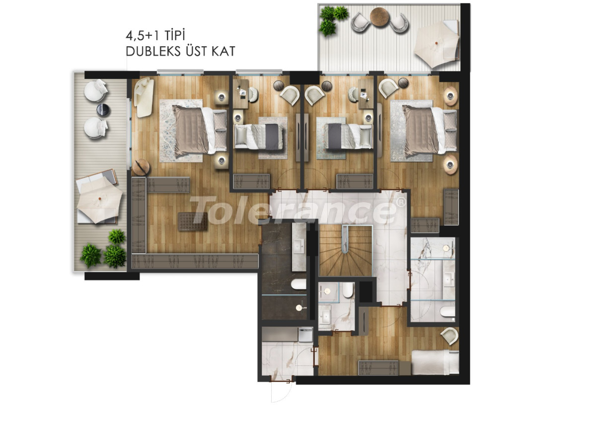 Apartment vom entwickler in Istanbul meeresblick pool ratenzahlung - immobilien in der Türkei kaufen - 66568