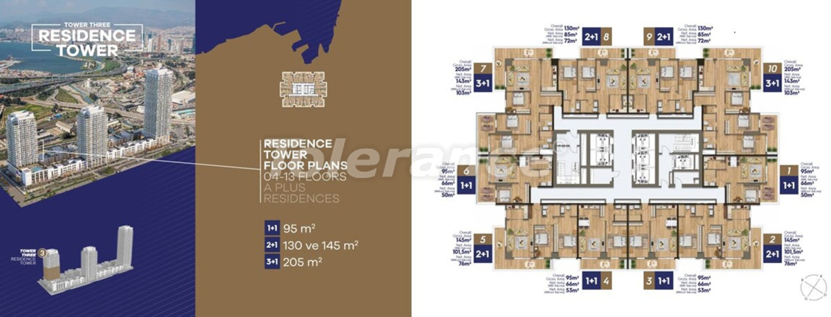 Appartement van de ontwikkelaar in İzmir zeezicht zwembad afbetaling - onroerend goed kopen in Turkije - 108999