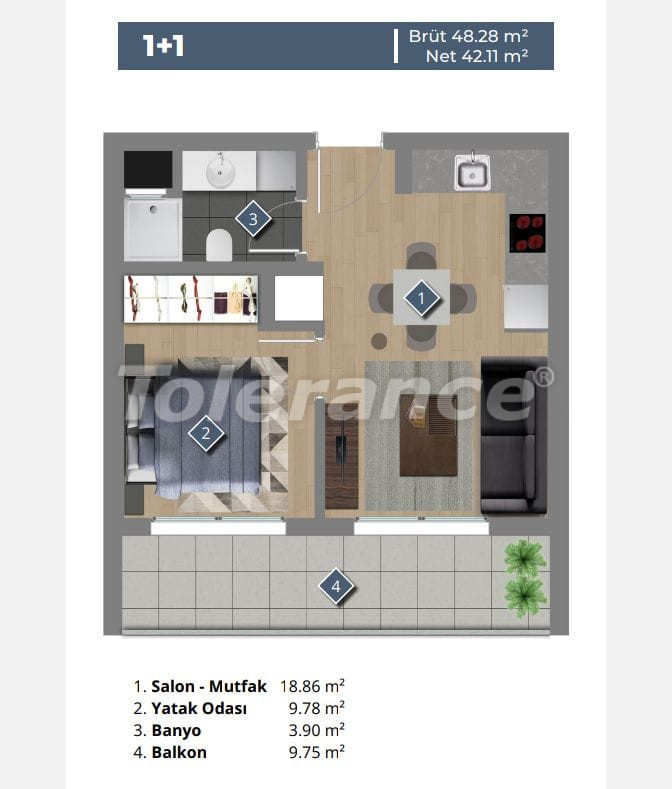 Apartment vom entwickler in İzmir pool - immobilien in der Türkei kaufen - 83362