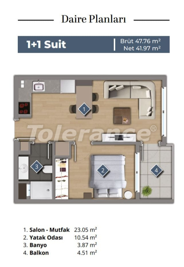 Apartment vom entwickler in İzmir pool - immobilien in der Türkei kaufen - 83363