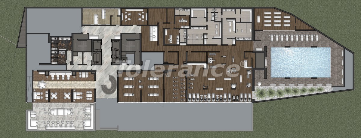 Apartment in Kadikoy, İstanbul with sea view with pool - buy realty in Turkey - 42090