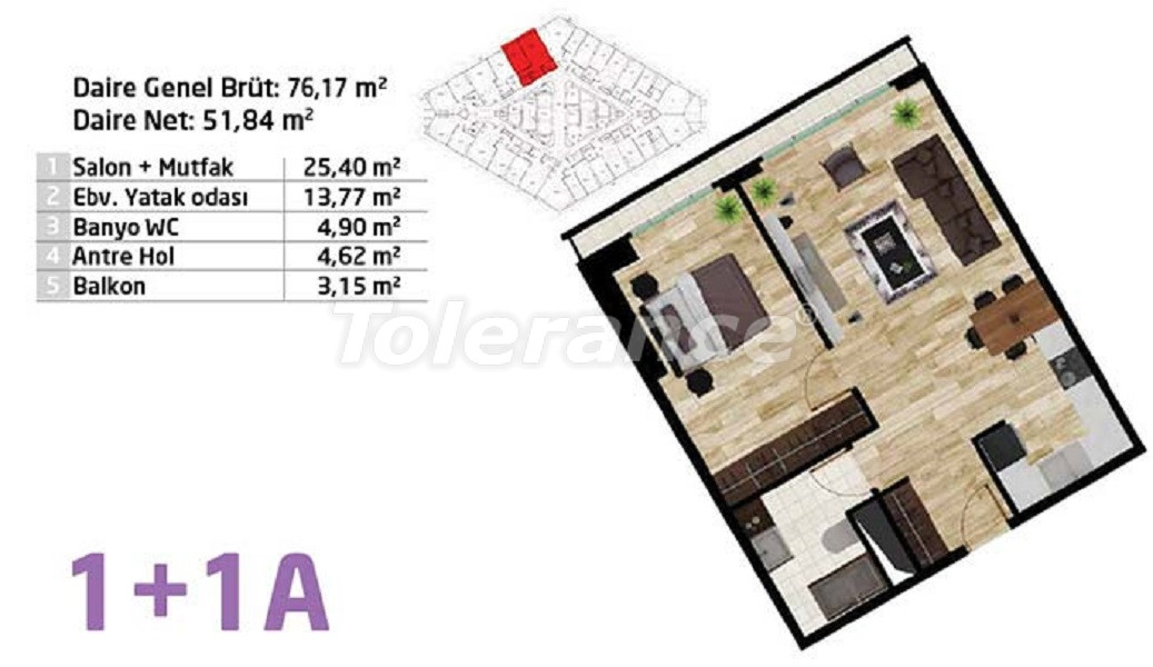Apartment vom entwickler in Kadikoy, Istanbul meeresblick pool - immobilien in der Türkei kaufen - 67548