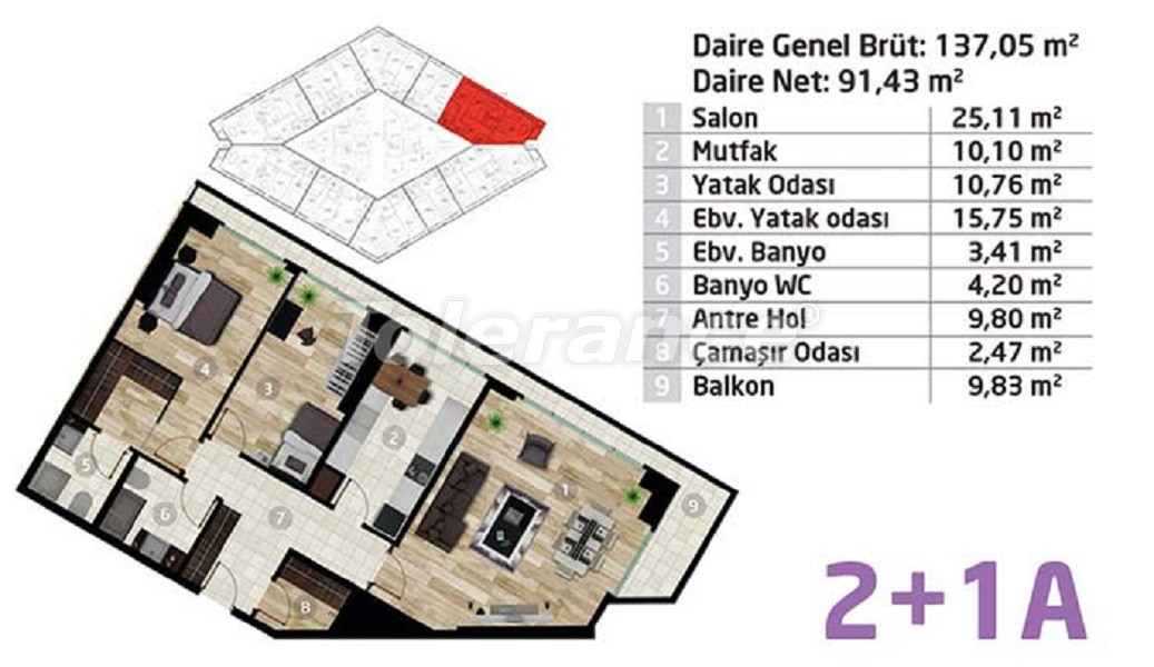 آپارتمان از سازنده که در کادیکوی, استانبول منظره دریا استخر - خرید ملک در ترکیه - 67550