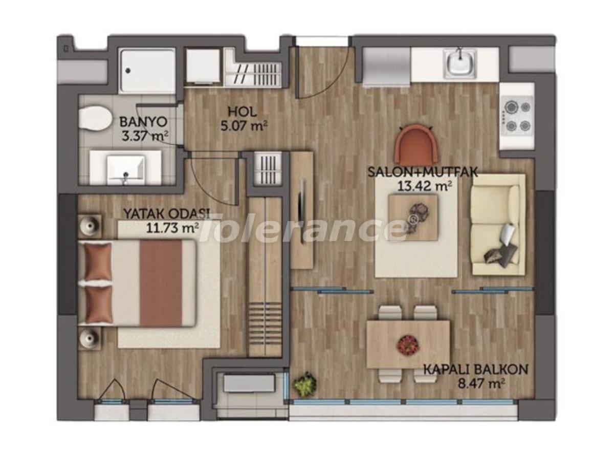 آپارتمان از سازنده که در کایت هانه, استانبول استخر - خرید ملک در ترکیه - 23130