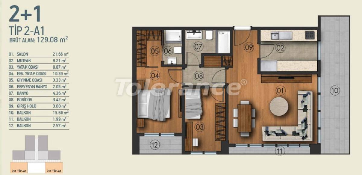 Apartment from the developer in Kagithane, İstanbul with pool - buy realty in Turkey - 26951