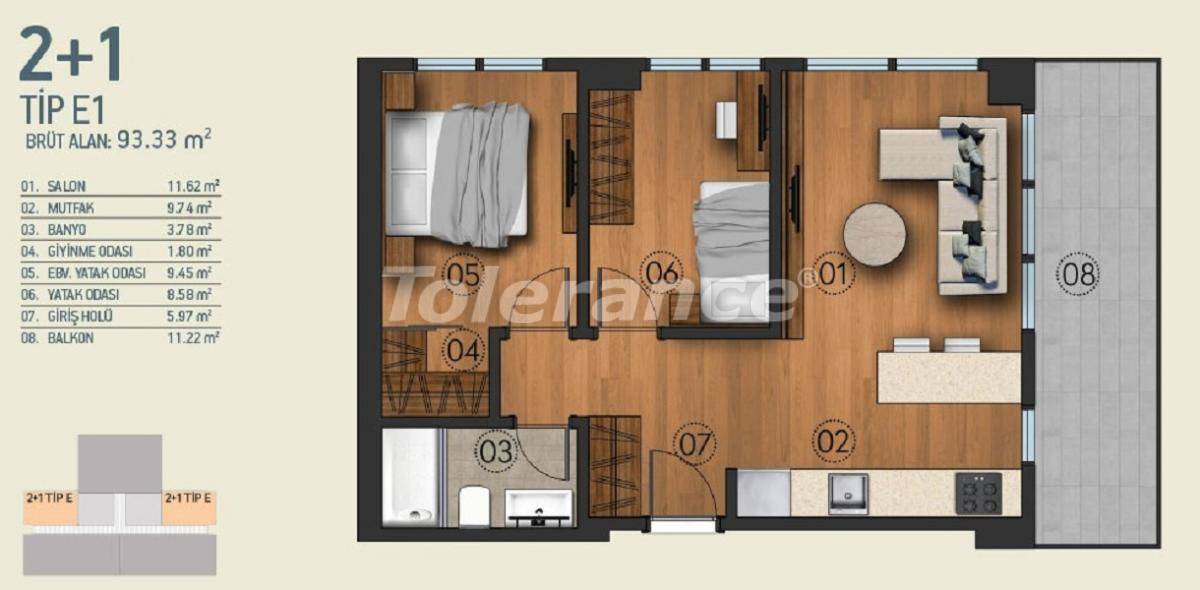 Apartment from the developer in Kagithane, İstanbul with pool - buy realty in Turkey - 26956