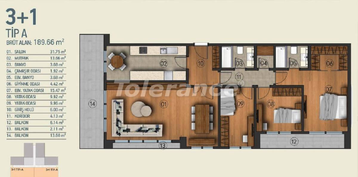 Apartment from the developer in Kagithane, İstanbul with pool - buy realty in Turkey - 26957