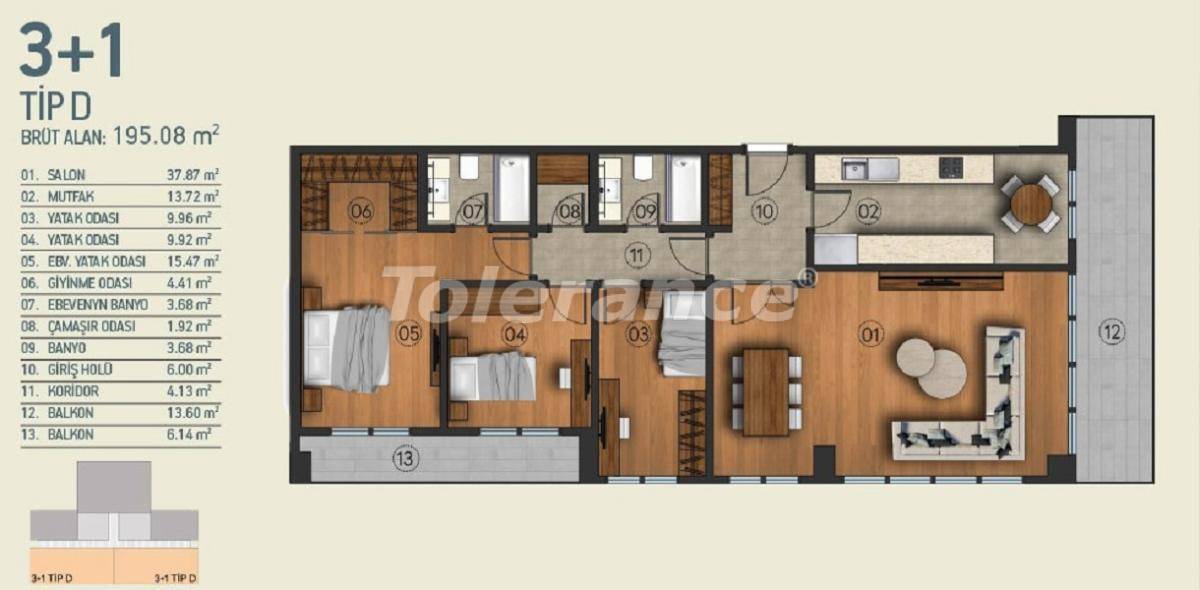 Apartment in Kagithane, İstanbul pool - buy realty in Turkey - 26960