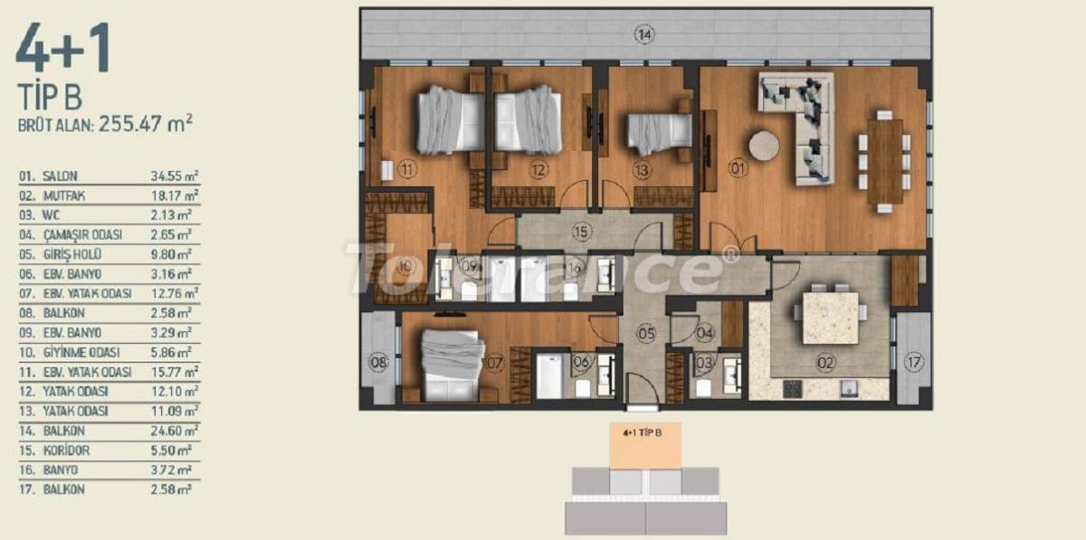 Apartment in Kagithane, İstanbul pool - buy realty in Turkey - 26965