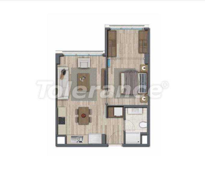 Apartment from the developer in Kagithane, İstanbul with pool with installment - buy realty in Turkey - 27322