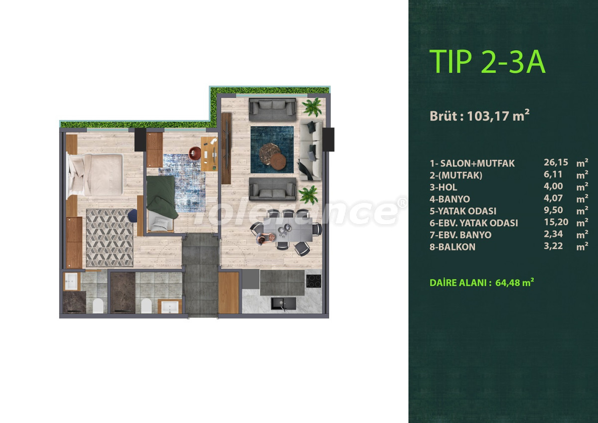 Apartment from the developer in Kagithane, İstanbul with installment - buy realty in Turkey - 66390