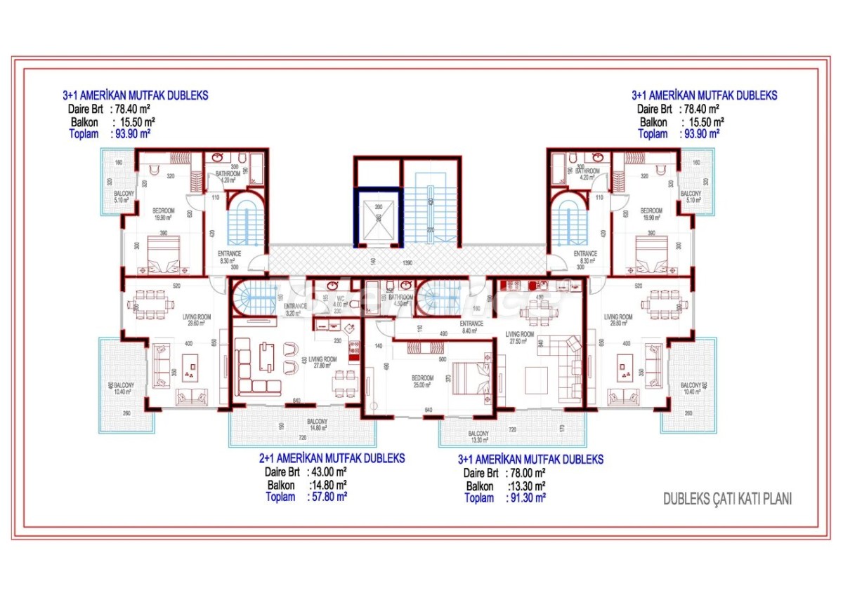 Apartment vom entwickler in Kargıcak, Alanya meeresblick pool - immobilien in der Türkei kaufen - 28014