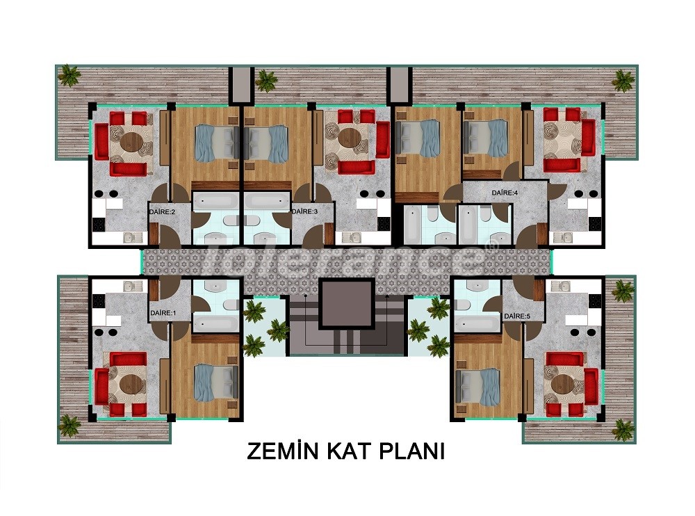 Appartement du développeur еn Kargıcak, Alanya vue sur la mer piscine - acheter un bien immobilier en Turquie - 28713