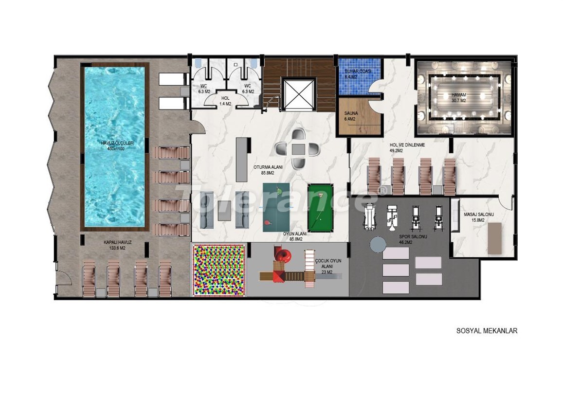 Appartement van de ontwikkelaar in Kargıcak, Alanya zeezicht zwembad - onroerend goed kopen in Turkije - 49088