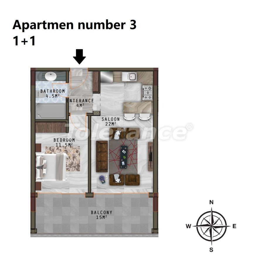 Apartment vom entwickler in Kargıcak, Alanya meeresblick pool - immobilien in der Türkei kaufen - 49092