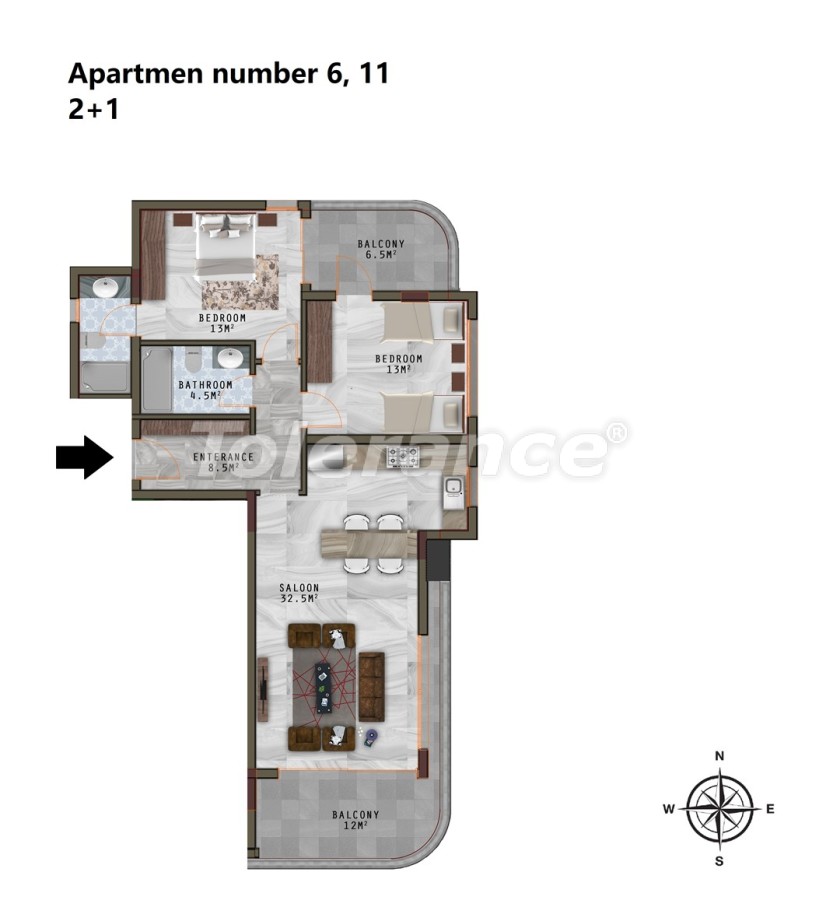 Apartment vom entwickler in Kargıcak, Alanya meeresblick pool - immobilien in der Türkei kaufen - 49096