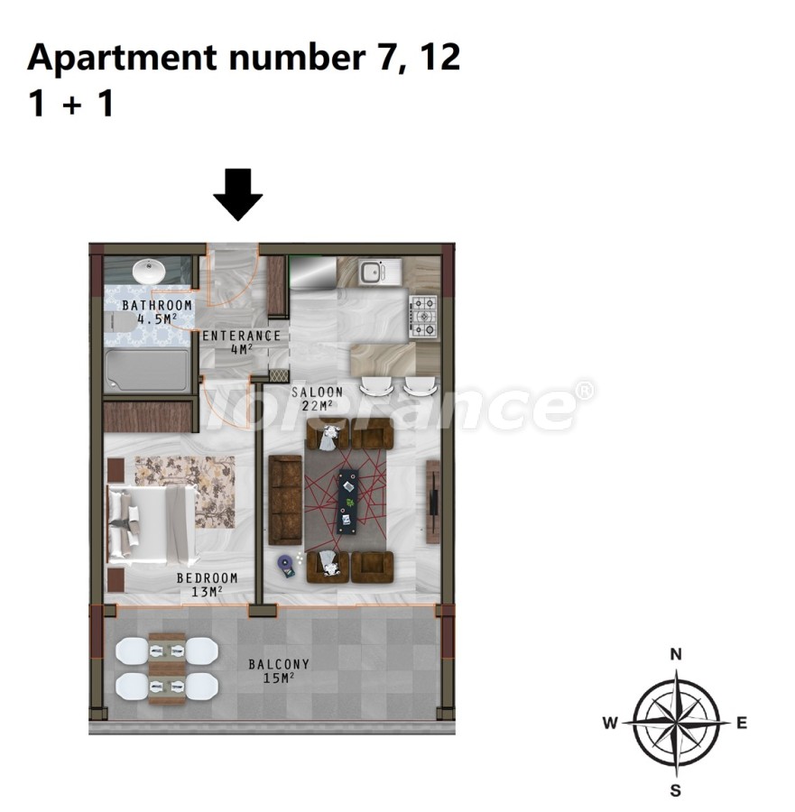 Apartment vom entwickler in Kargıcak, Alanya meeresblick pool - immobilien in der Türkei kaufen - 49097