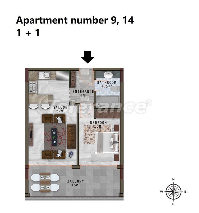 Apartment vom entwickler in Kargıcak, Alanya meeresblick pool - immobilien in der Türkei kaufen - 49099