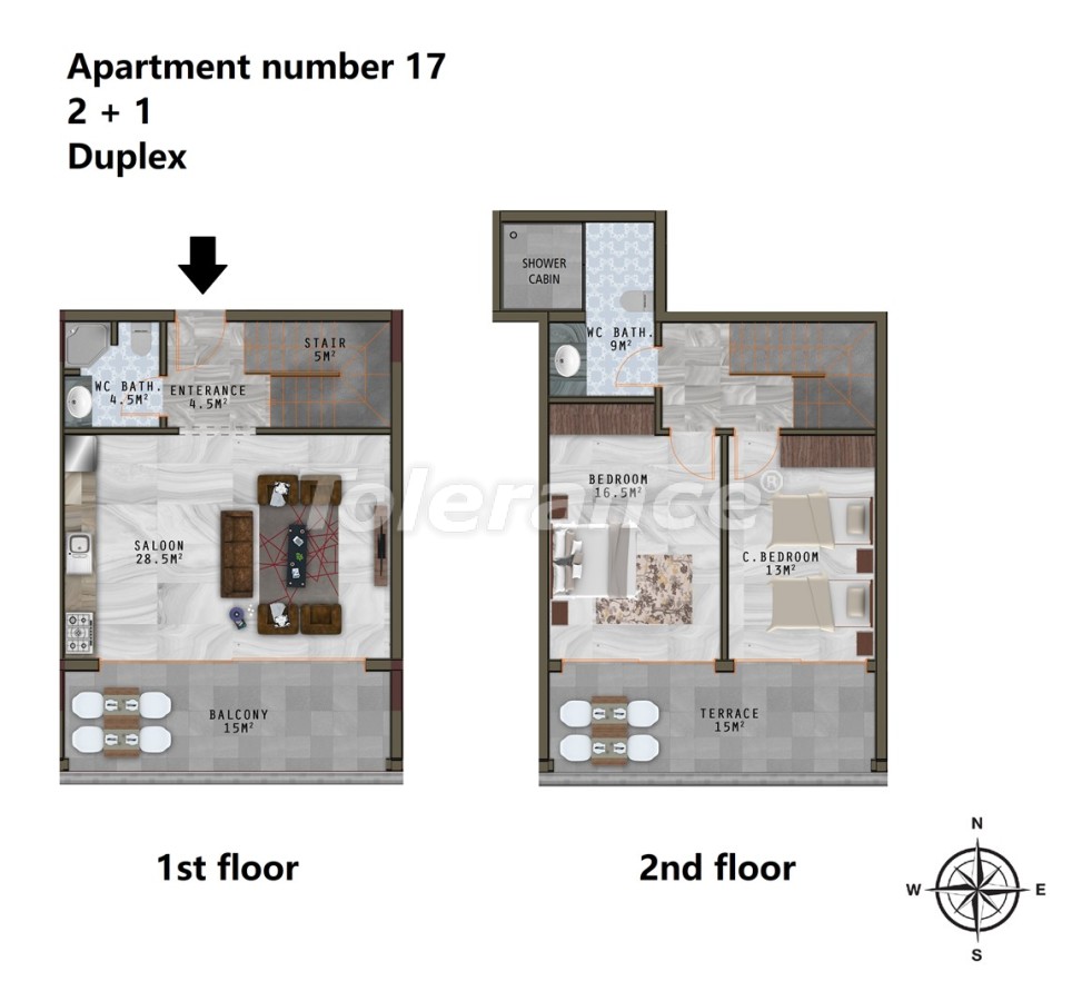 Apartment vom entwickler in Kargıcak, Alanya meeresblick pool - immobilien in der Türkei kaufen - 49101