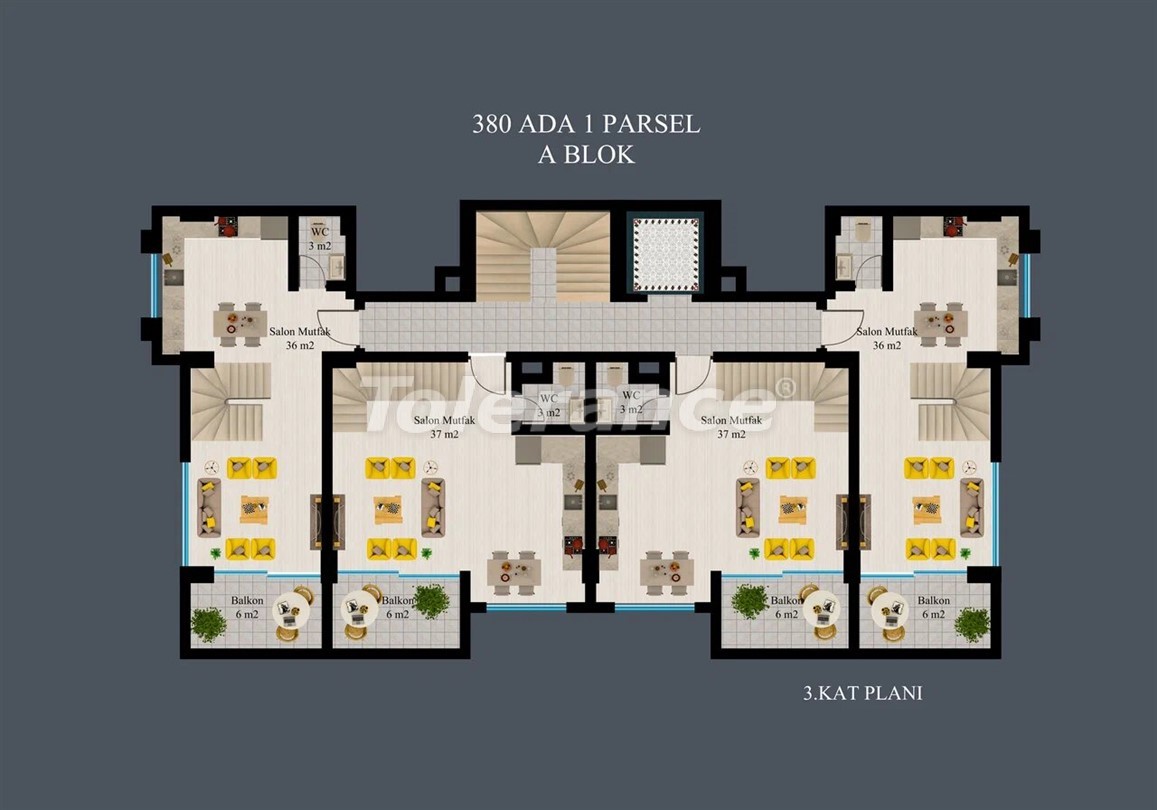 Apartment vom entwickler in Kargıcak, Alanya meeresblick pool ratenzahlung - immobilien in der Türkei kaufen - 50298