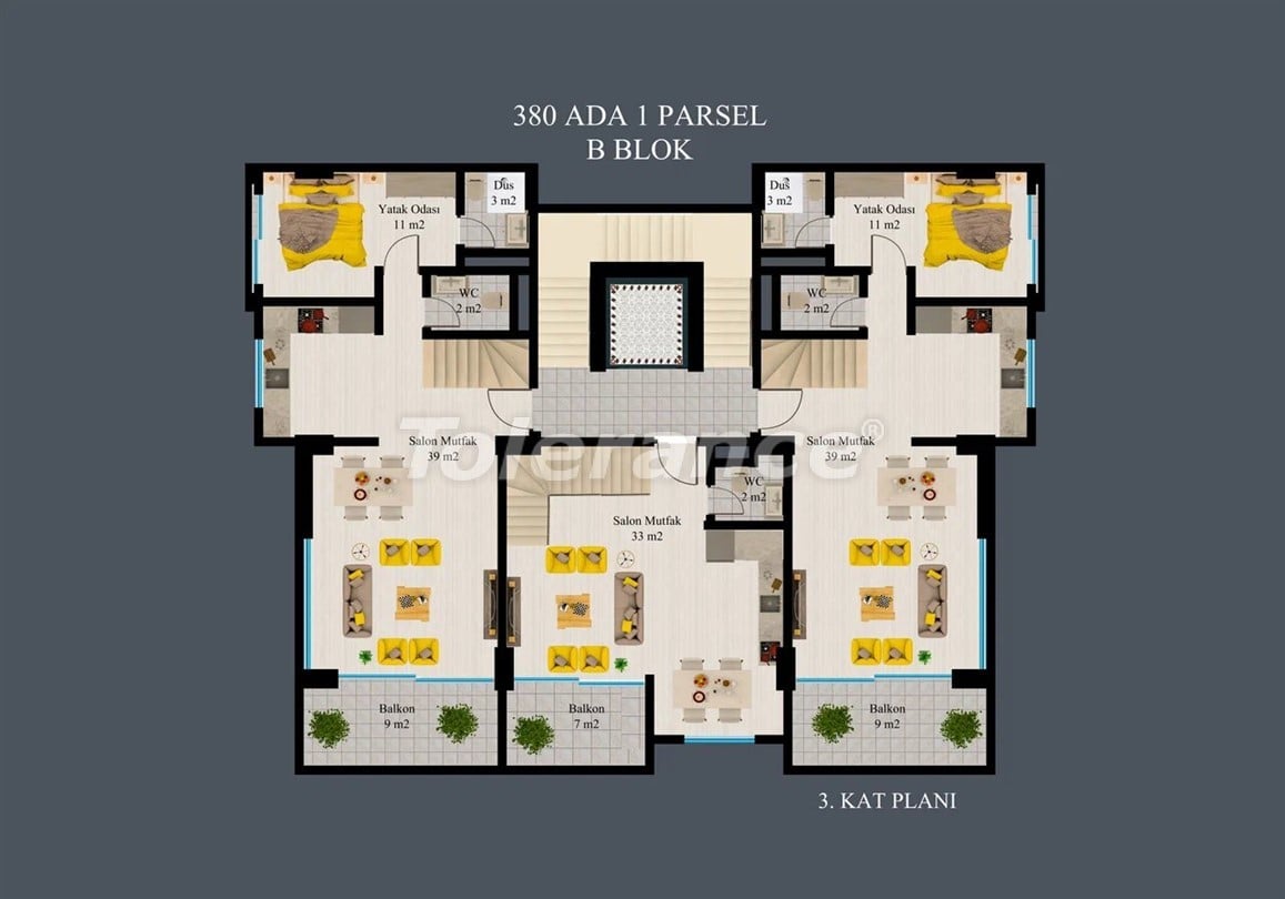Apartment vom entwickler in Kargıcak, Alanya meeresblick pool ratenzahlung - immobilien in der Türkei kaufen - 50303