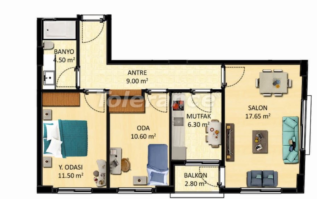 Apartment from the developer in Karsiyaka, İzmir - buy realty in Turkey - 27519