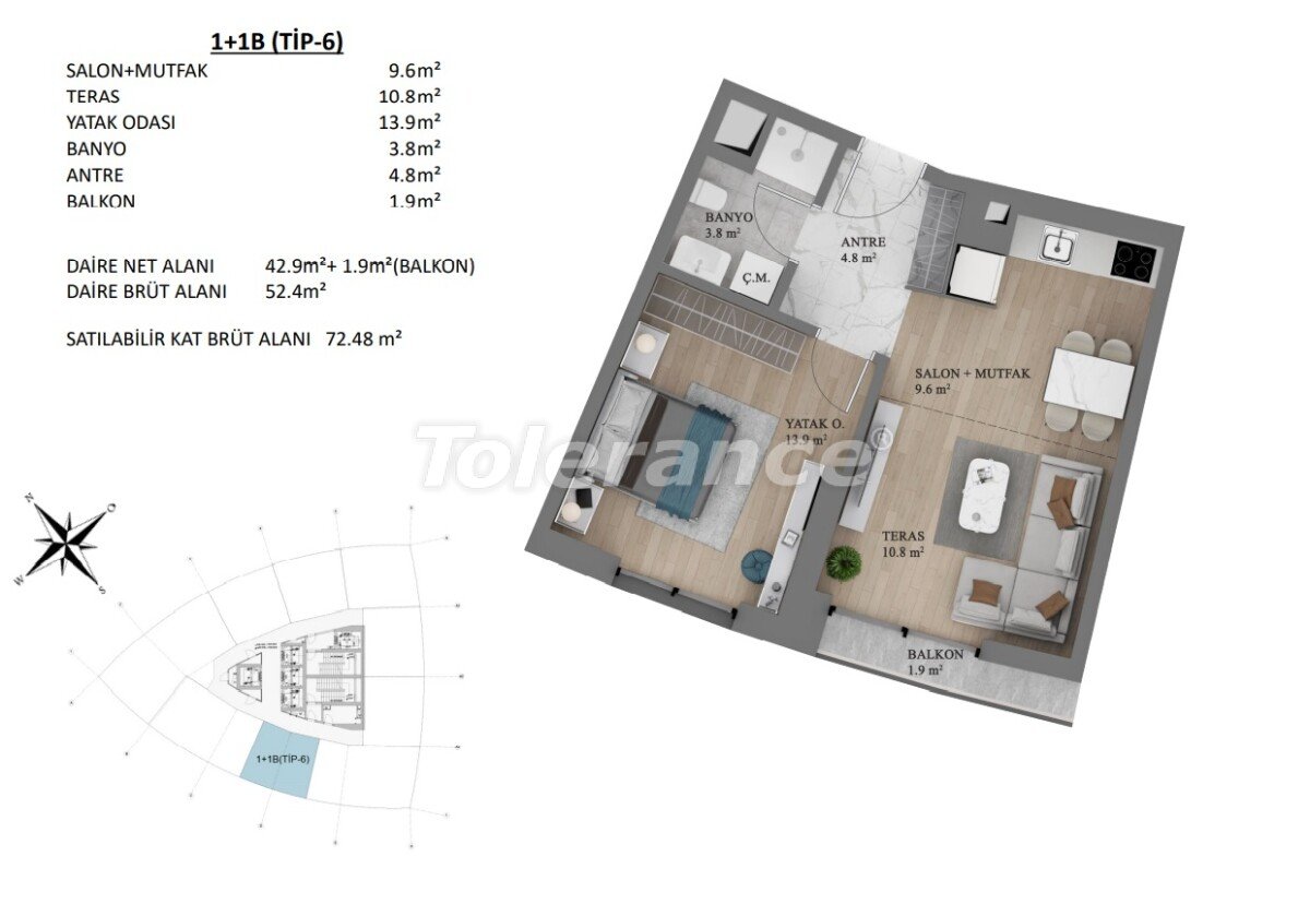 Apartment vom entwickler in Kartal, Istanbul meeresblick pool ratenzahlung - immobilien in der Türkei kaufen - 57878