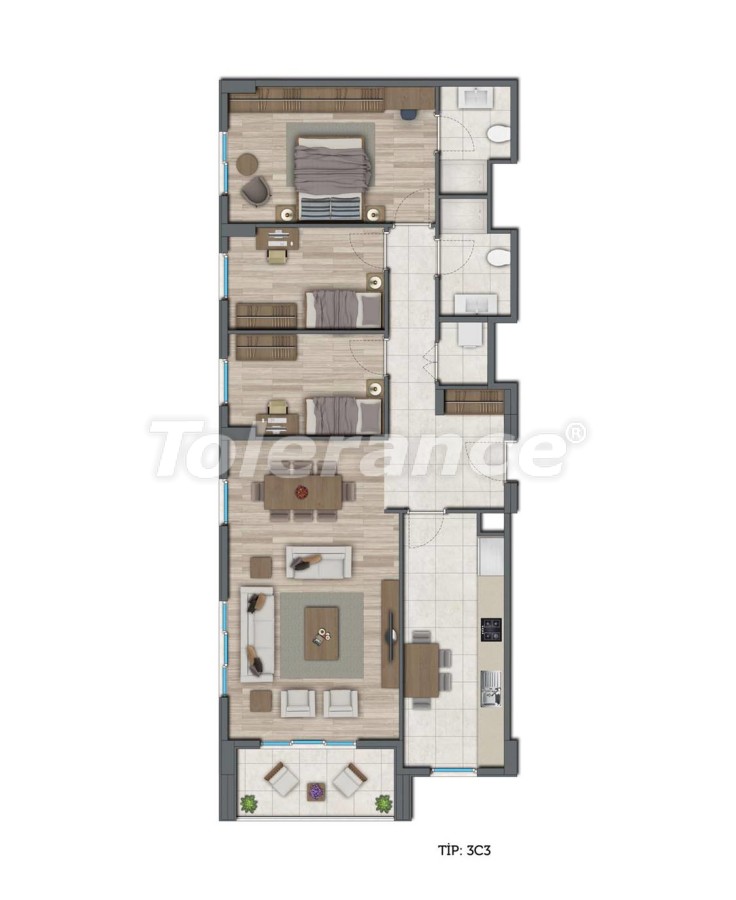 Apartment vom entwickler in Kepez, Antalya pool ratenzahlung - immobilien in der Türkei kaufen - 10576
