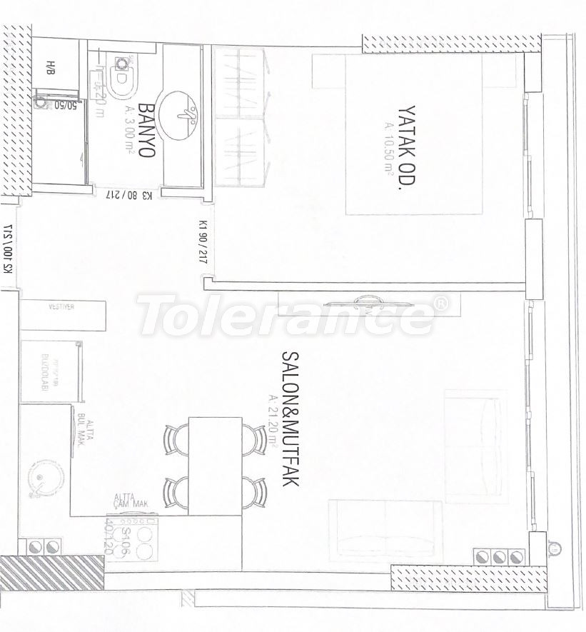 Appartement in Kepez, Antalya zwembad - onroerend goed kopen in Turkije - 125983
