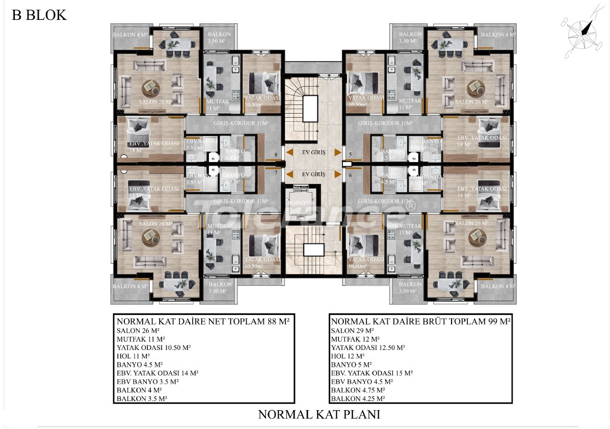 Apartment vom entwickler in Kepez, Antalya pool ratenzahlung - immobilien in der Türkei kaufen - 128038