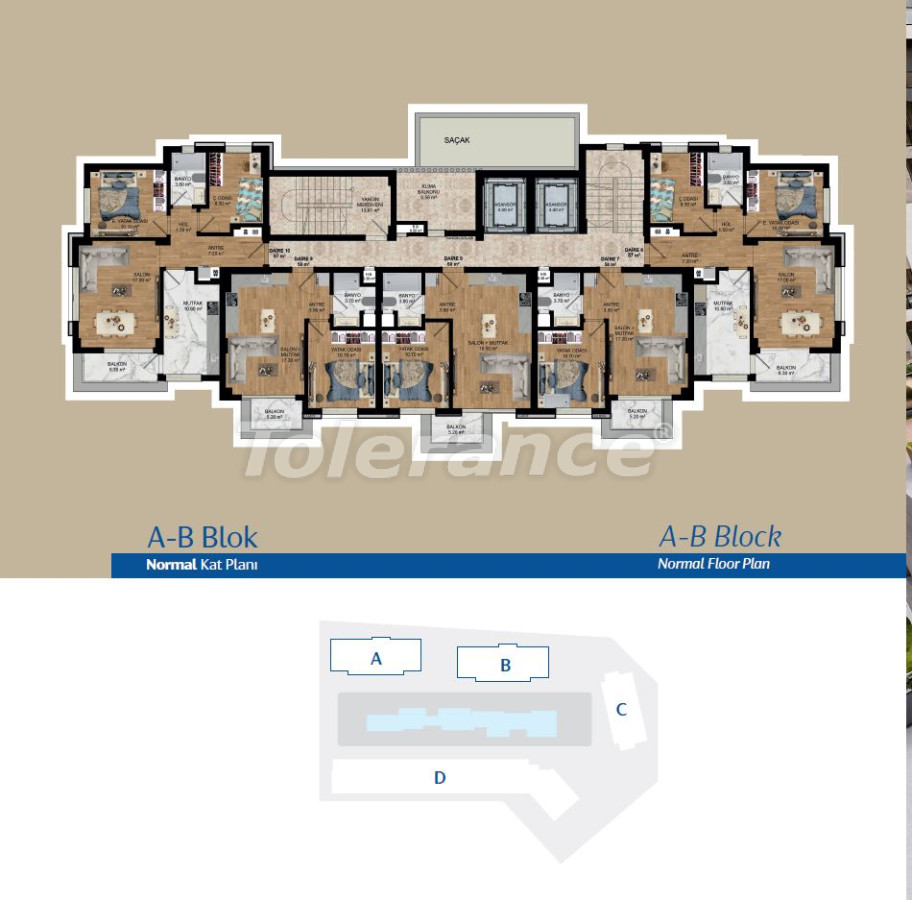 Apartment vom entwickler in Kepez, Antalya pool ratenzahlung - immobilien in der Türkei kaufen - 128211