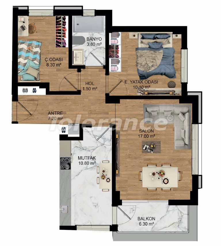 Apartment vom entwickler in Kepez, Antalya pool ratenzahlung - immobilien in der Türkei kaufen - 128212