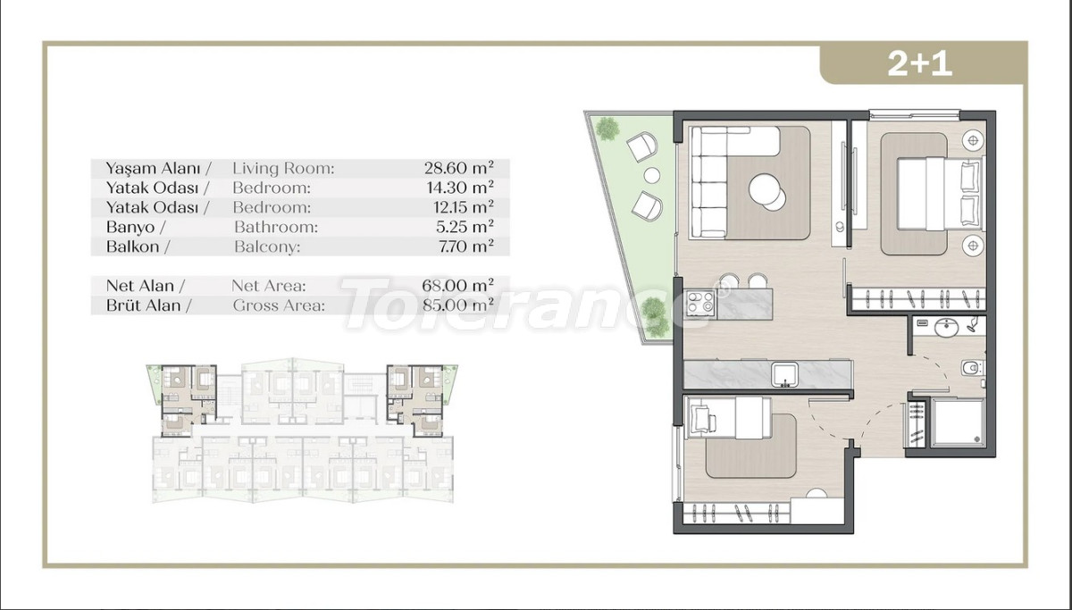 Apartment from the developer in Kepez, Antalya with pool - buy realty in Turkey - 130032