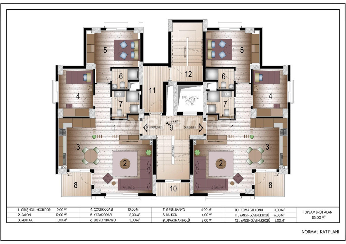 شقق من المتعهد في:في كيبيز, أنطاليا مسبح تقسيط - شراء عقار في تركيا - 135918