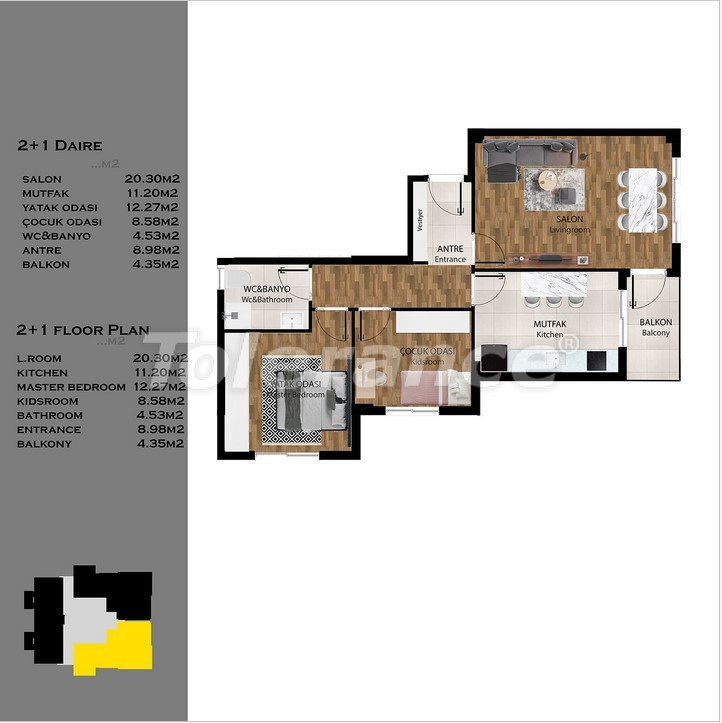 Appartement van de ontwikkelaar in Kepez, Antalya zwembad afbetaling - onroerend goed kopen in Turkije - 140307