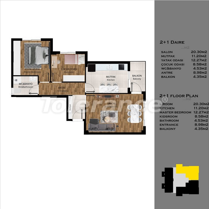 Appartement van de ontwikkelaar in Kepez, Antalya zwembad afbetaling - onroerend goed kopen in Turkije - 140308