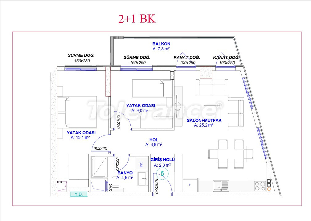 Appartement van de ontwikkelaar in Kepez, Antalya met zwembad in termijnen - onroerend goed kopen in Turkije - 146963